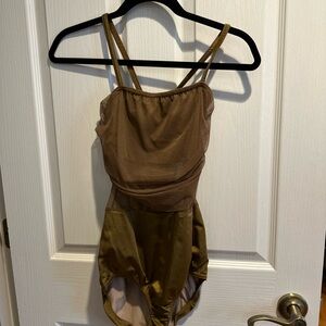 Kelle dance costume leotard with long skirt